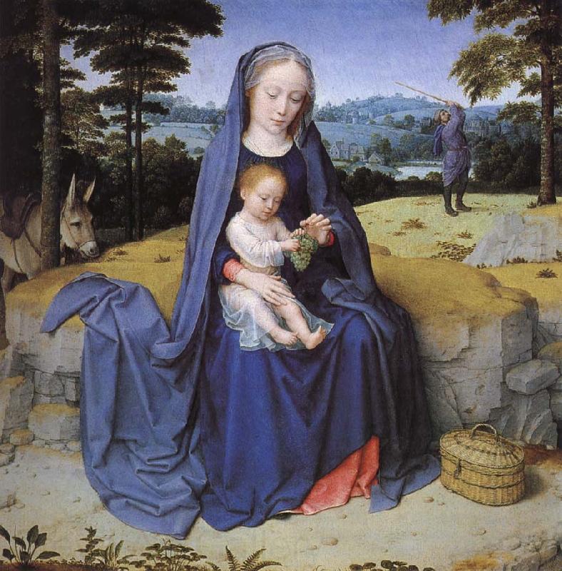 Gerard David Vila during the flight to Egypt Norge oil painting art